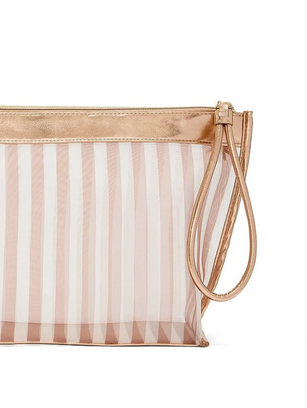 NWT VICTORIA'S SECRET Bronze Wristlet Beauty Pouch